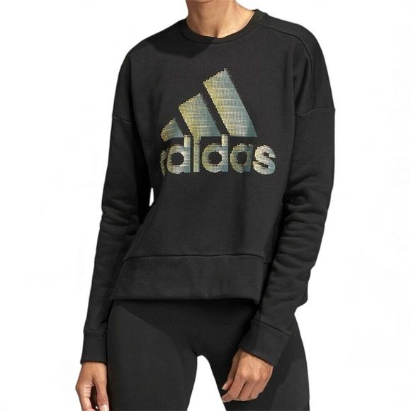 adidas Tops - Adidas ID Glam Fleece Sweatshirt Black